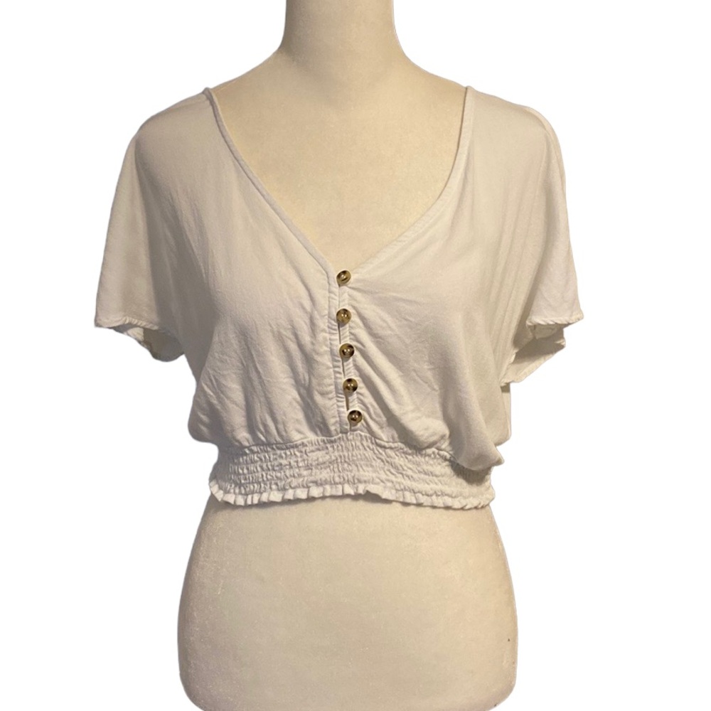 FOREVER 21 peasant crop top